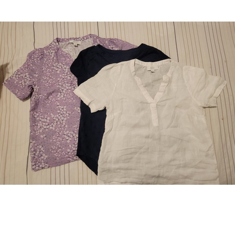 CHARTER CLUB Linen and JOHN's BAY Cotton Blouses - XS and S (PRE-OWNED)